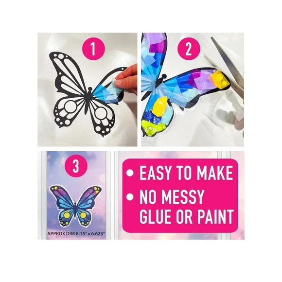 Hapinest Fantasy Suncatchers Window Art Craft Kit For Kids 5 & Up - Picture 4 of 4
